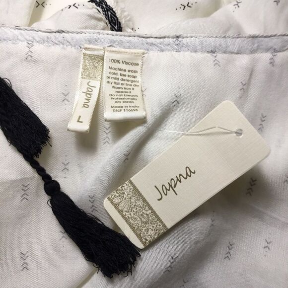 NWT open front duster asymmetrical hem long sleeve slightly sheer boho hippie L - Picture 7 of 8